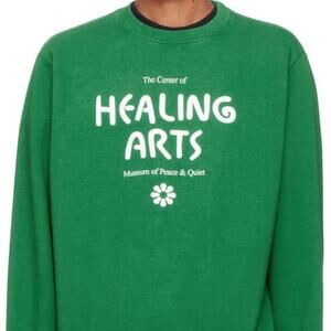 Museum of Peace & Quiet Green Cotton Sweatshirt size large